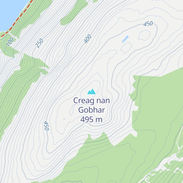 Map of Creag nan Gobhar