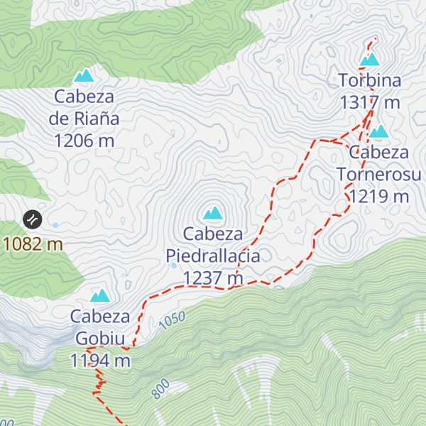 Map of Cabeza Piedrallacia