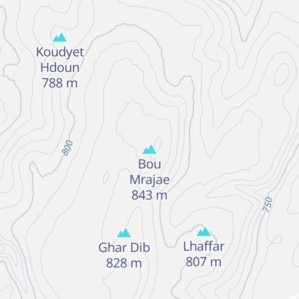 Map of Bou Mrajae