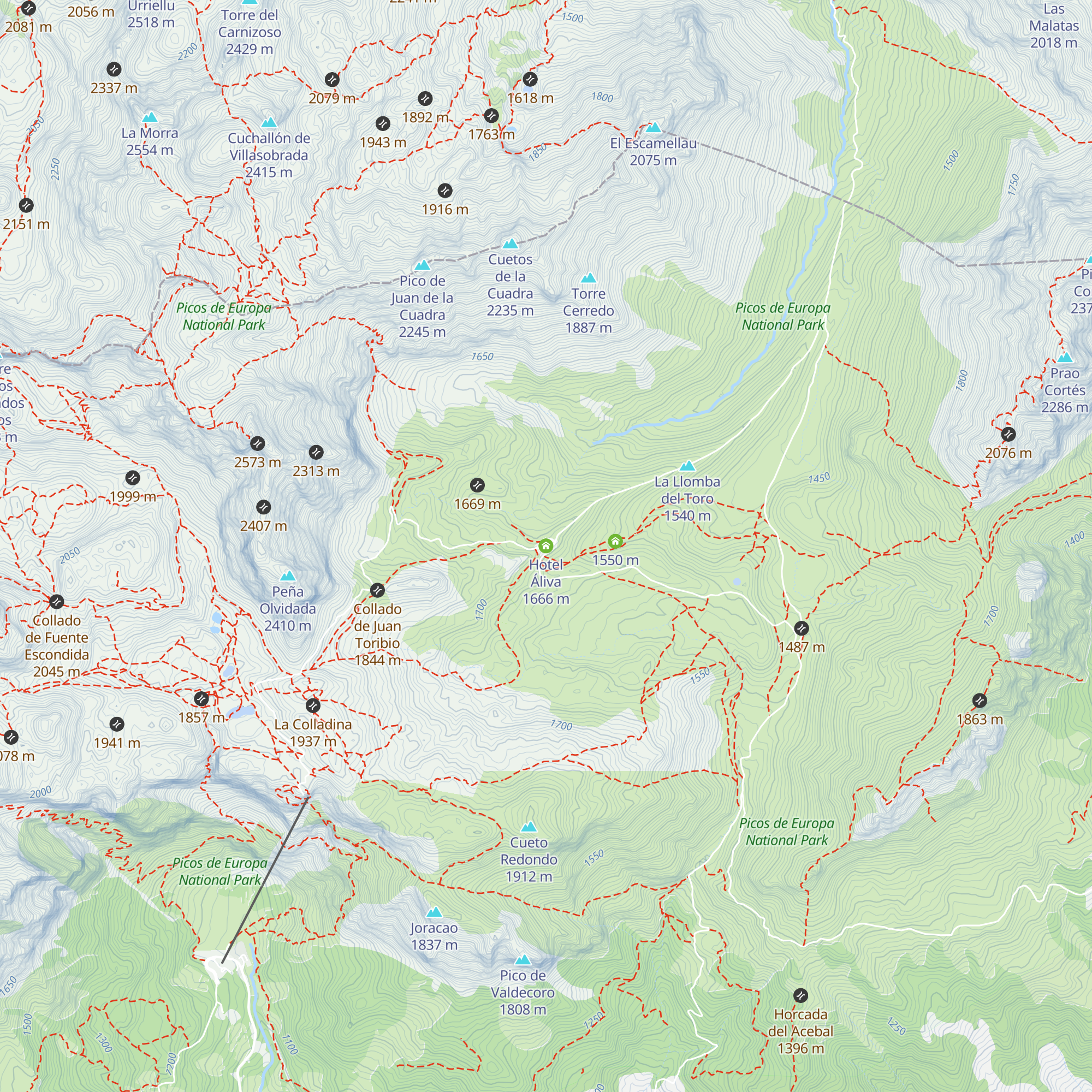 Hotel Áliva map