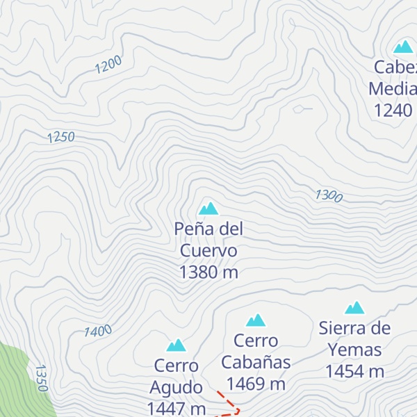 Map of Peña del Cuervo