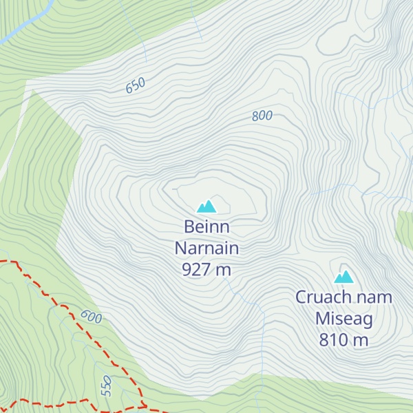 Map of Beinn Narnain