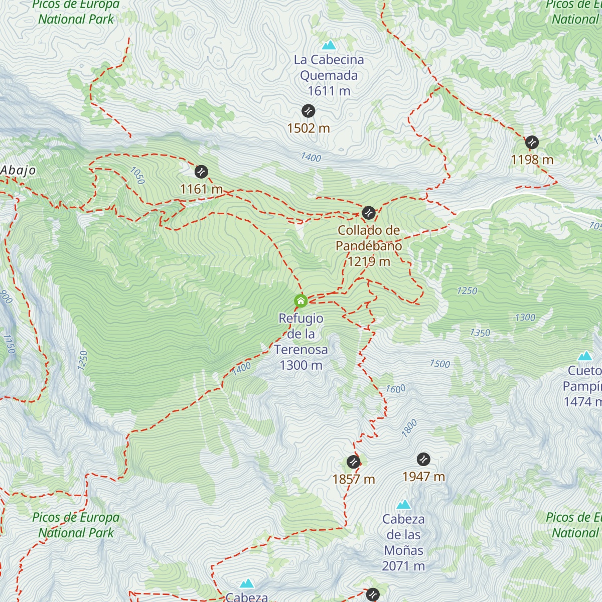 Refugio de la Terenosa map