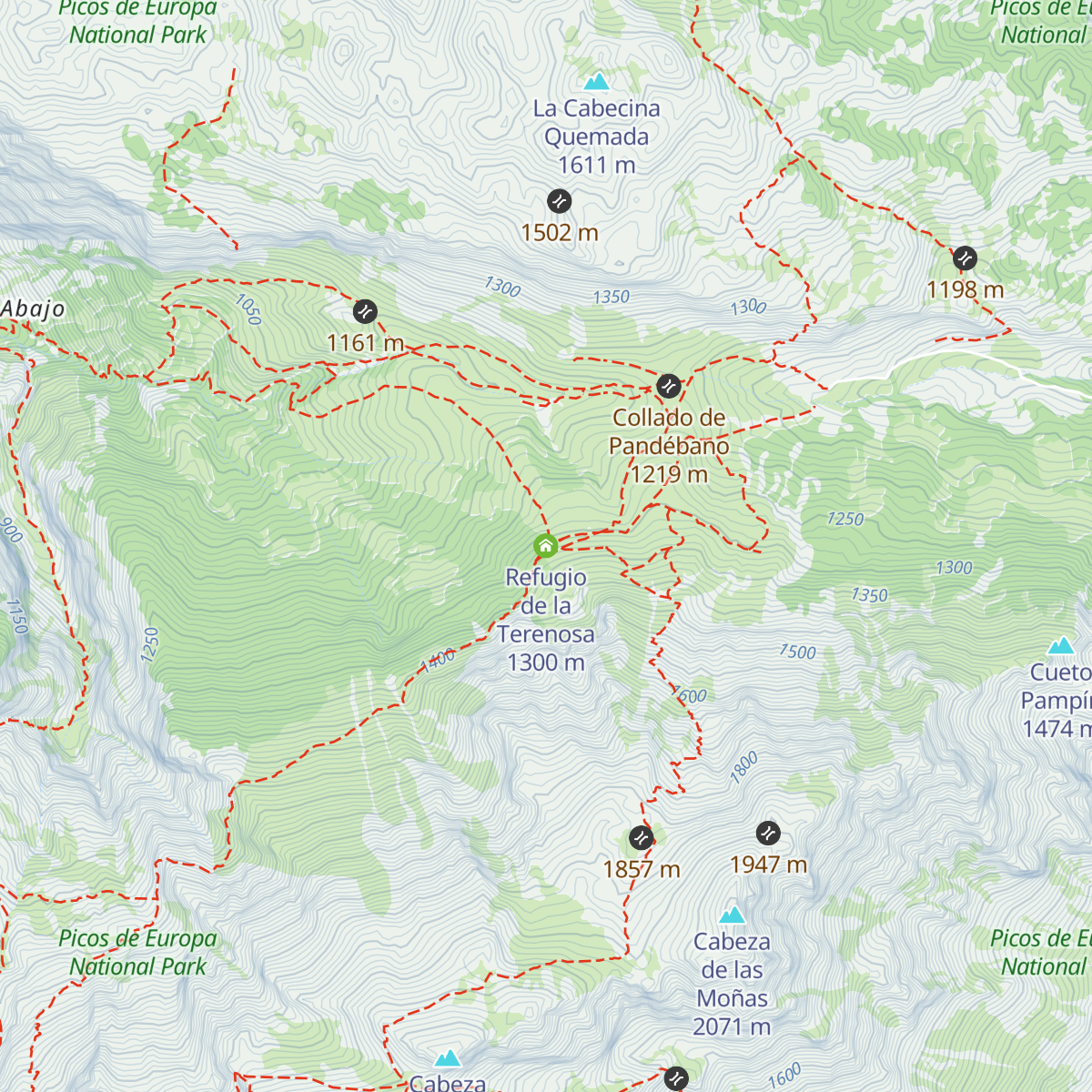 Refugio de la Terenosa map