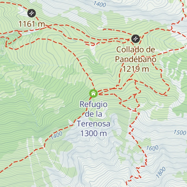Map of Refugio de la Terenosa