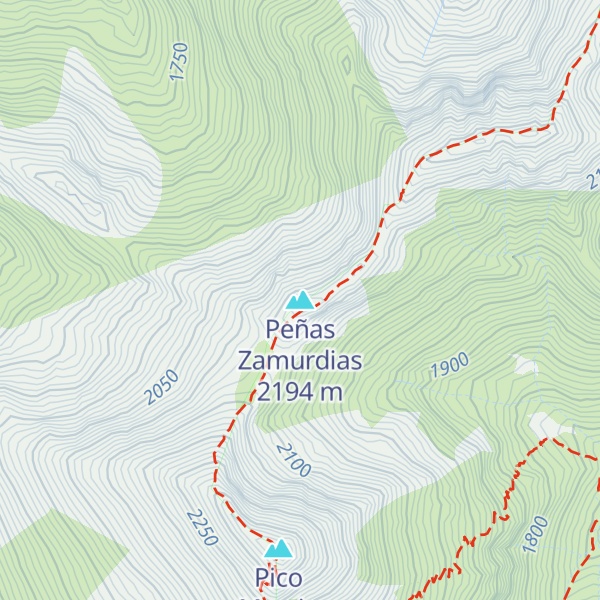 Map of Peñas Zamurdias