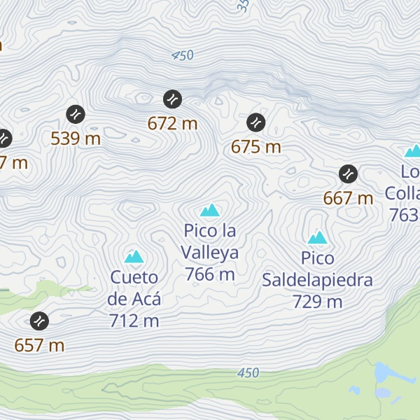 Map of Pico la Valleya