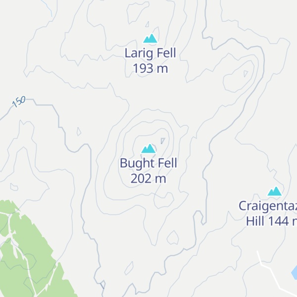 Map of Bught Fell