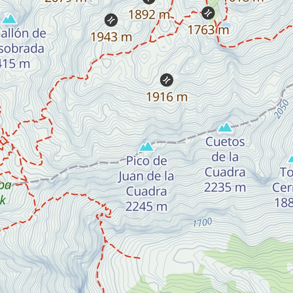 Map of Pico de Juan de la Cuadra
