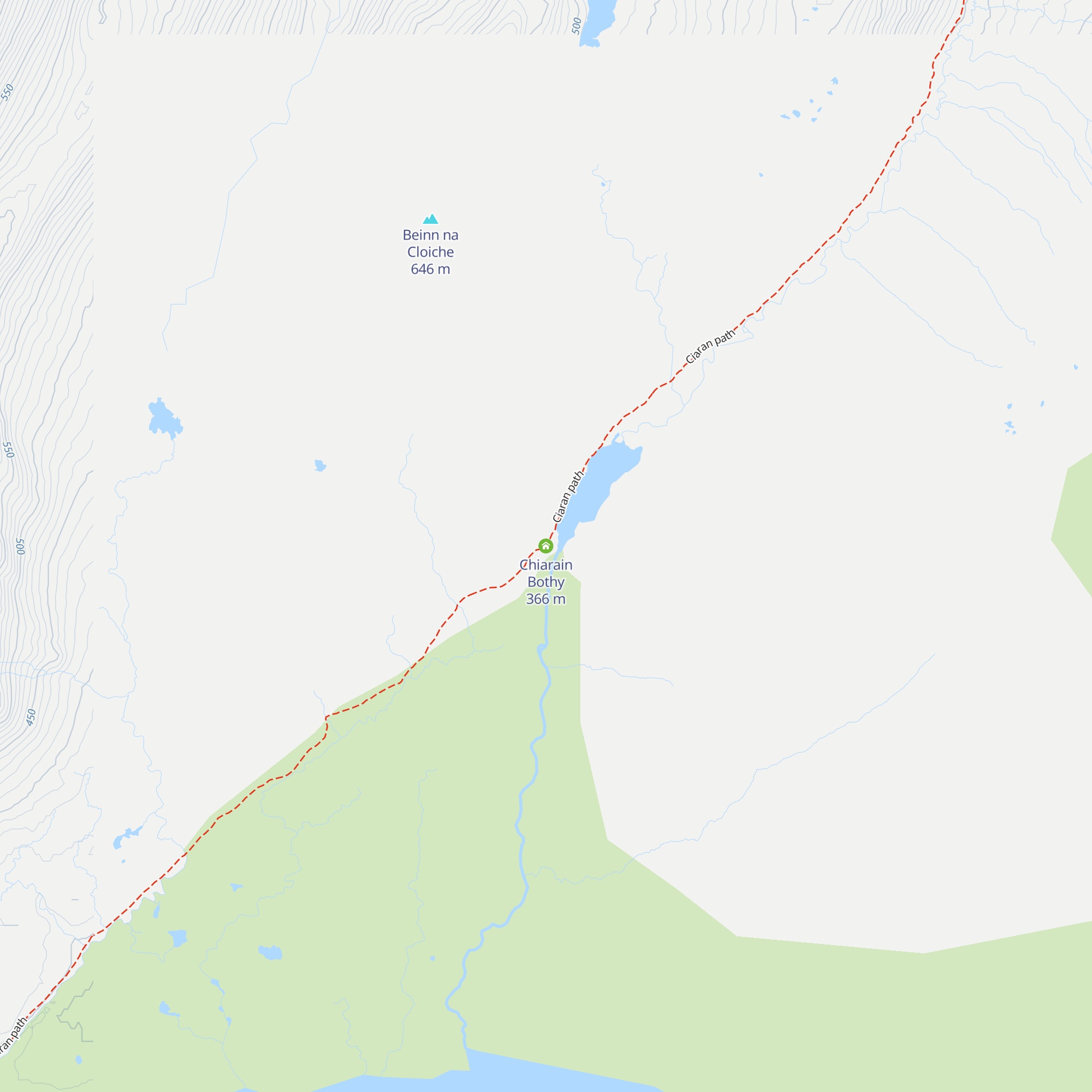 Chiarain Bothy map