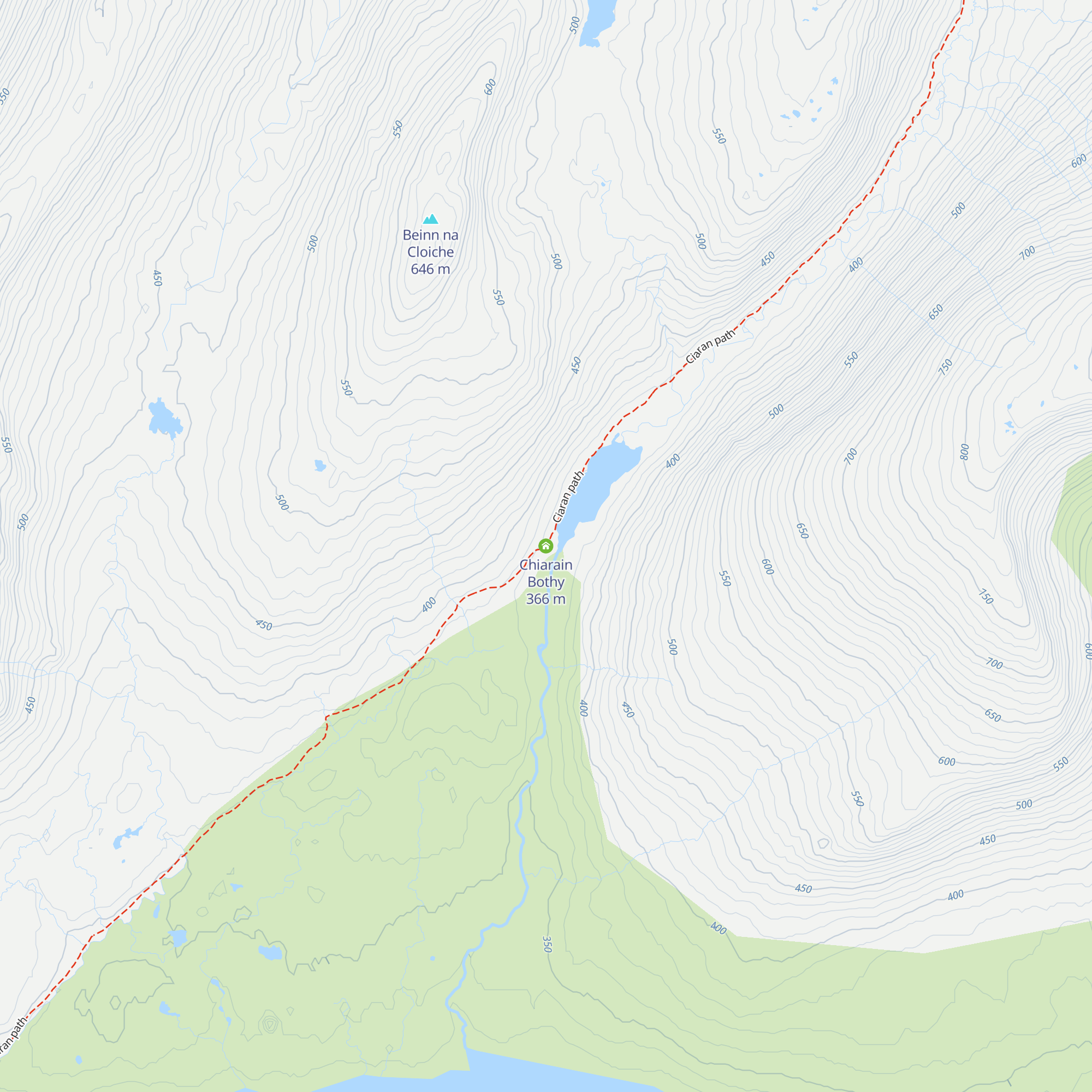 Chiarain Bothy map