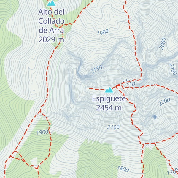 Map of Espigüete cima Oeste