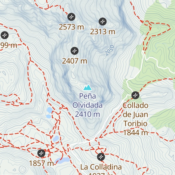 Map of Peña Olvidada