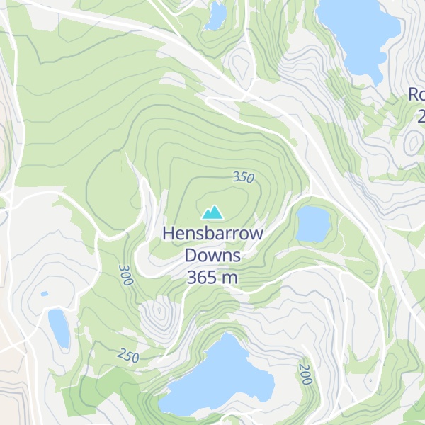 Map of Hensbarrow Downs