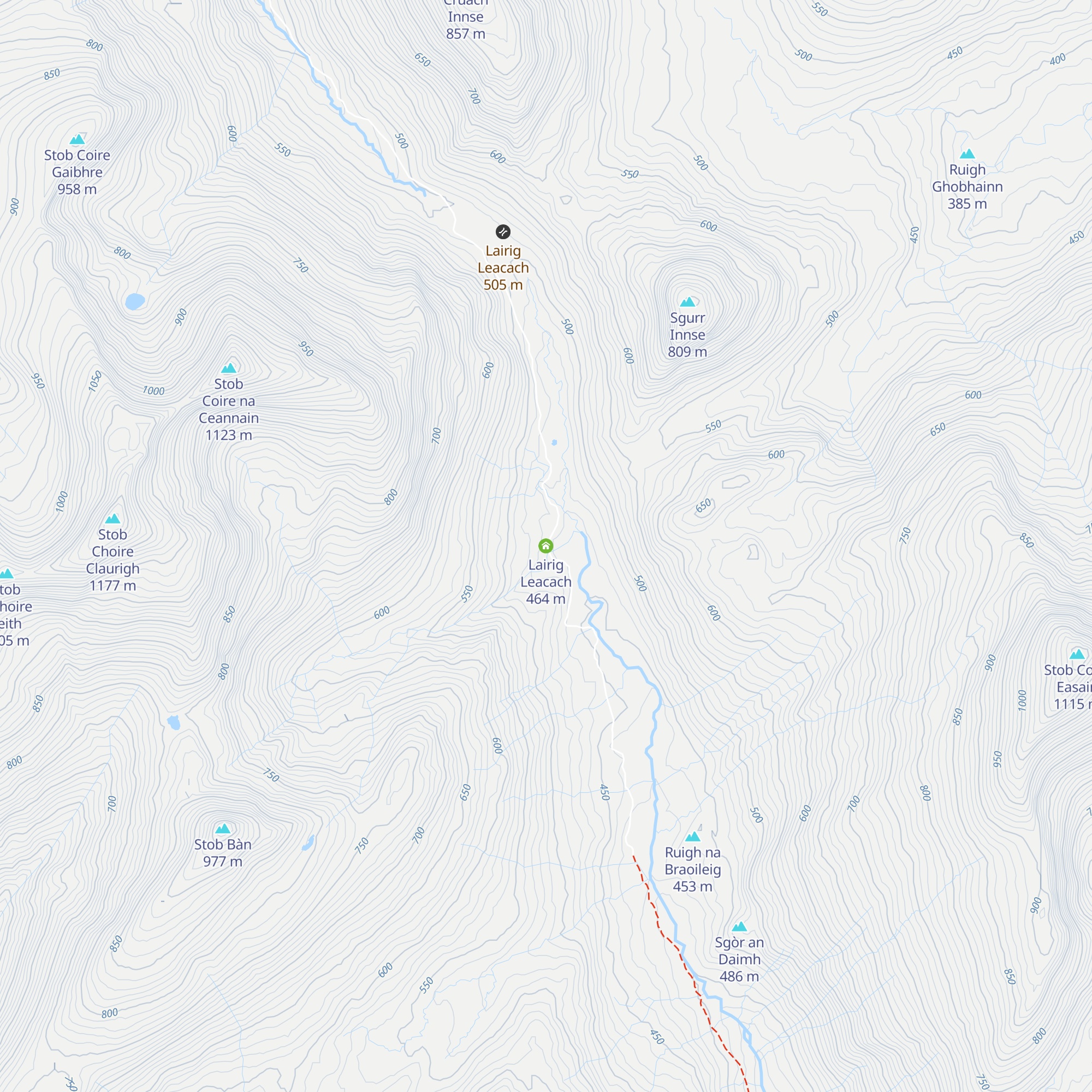Lairig Leacach map
