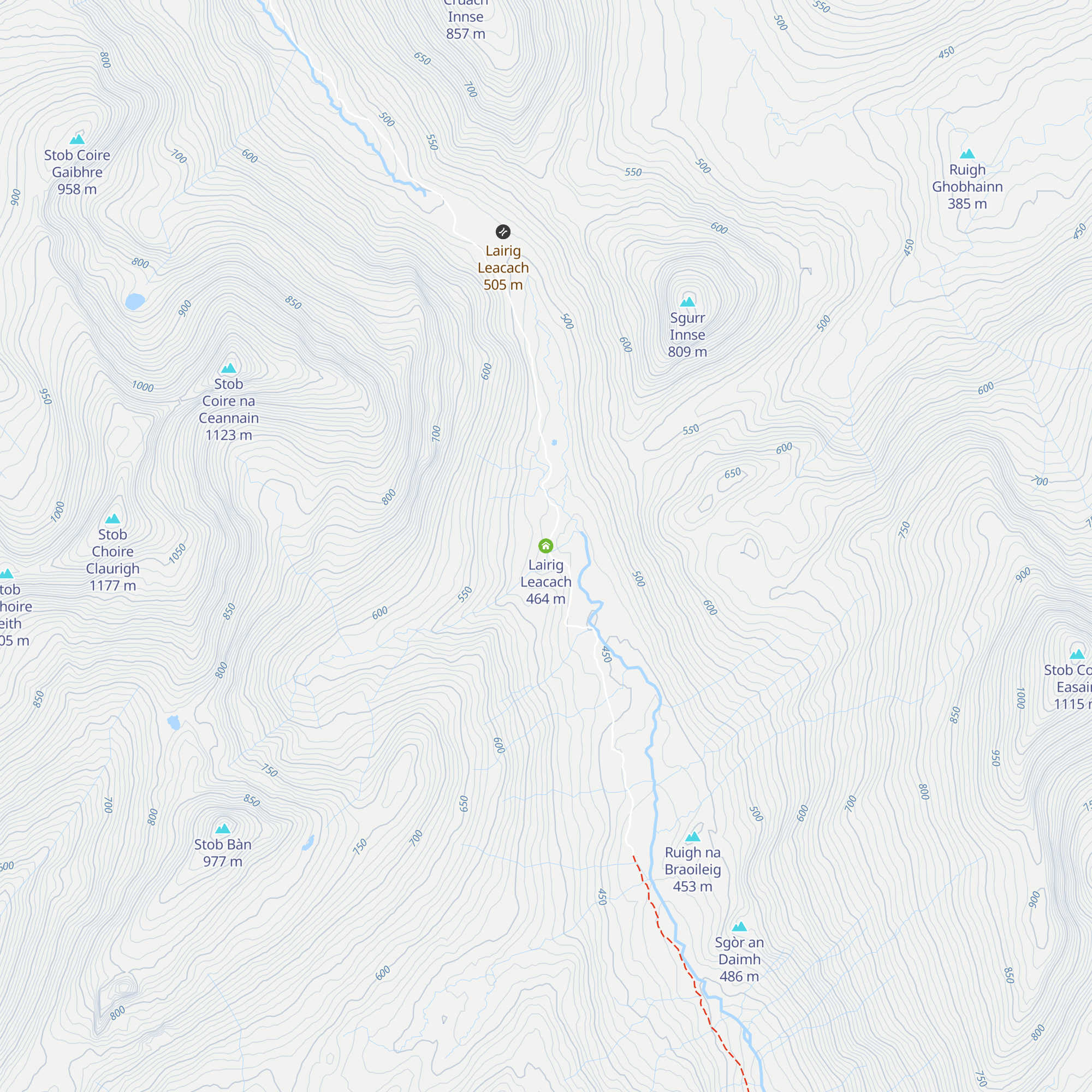 Lairig Leacach map