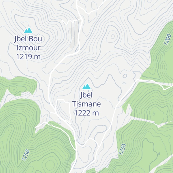 Map of Jbel Tismane