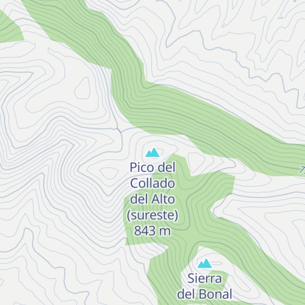 Map of Pico del Collado del Alto (sureste)