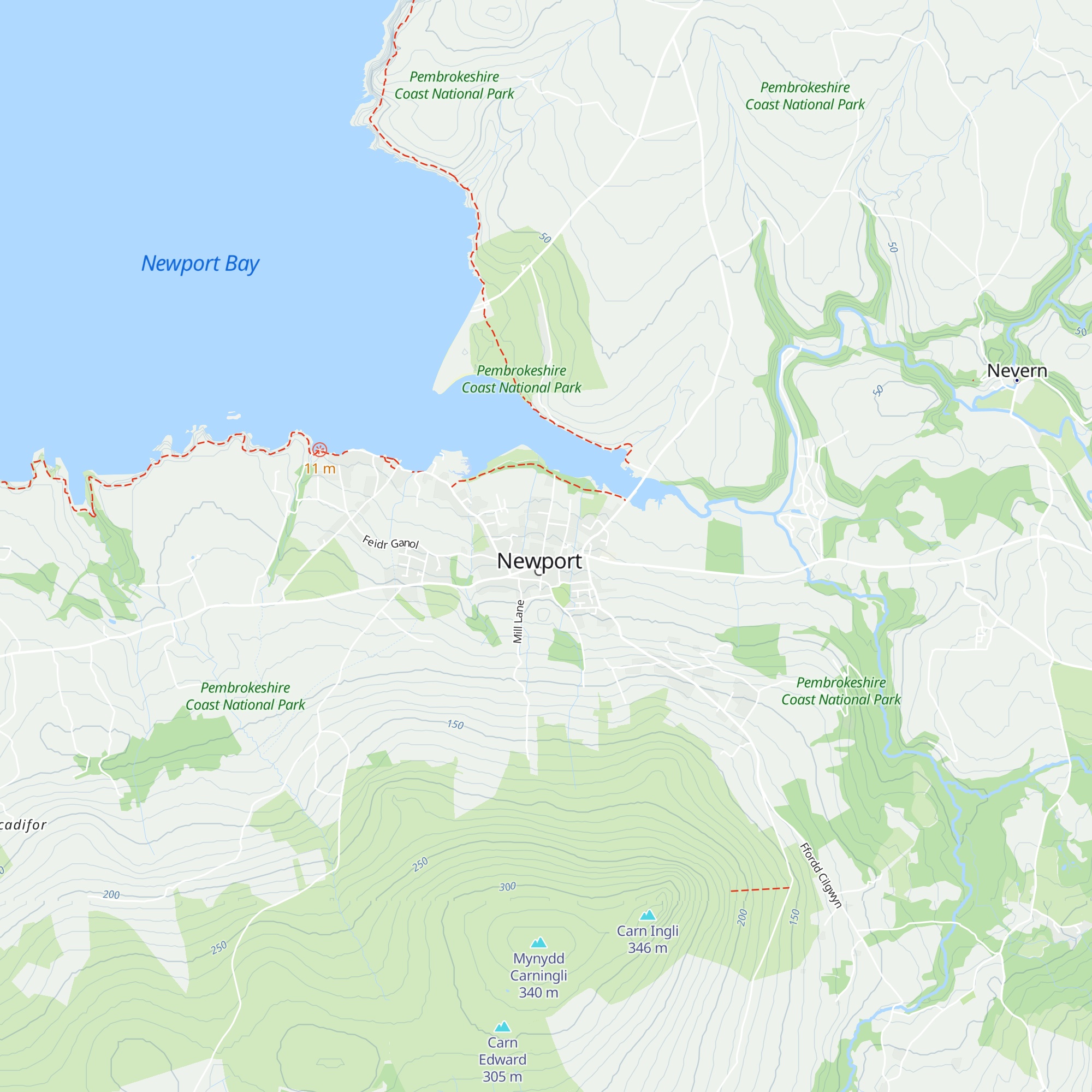 Newport Information Centre map