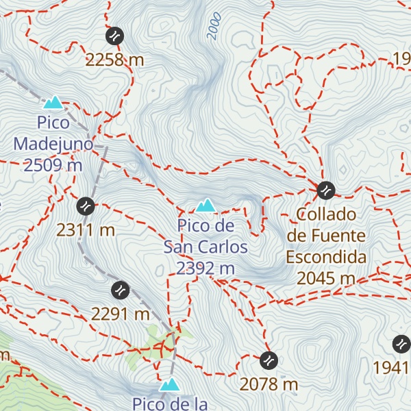 Map of Pico de San Carlos