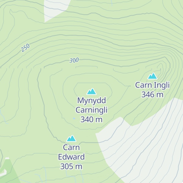 Map of Mynydd Carningli