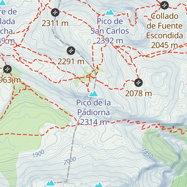Map of Pico de la Padiorna