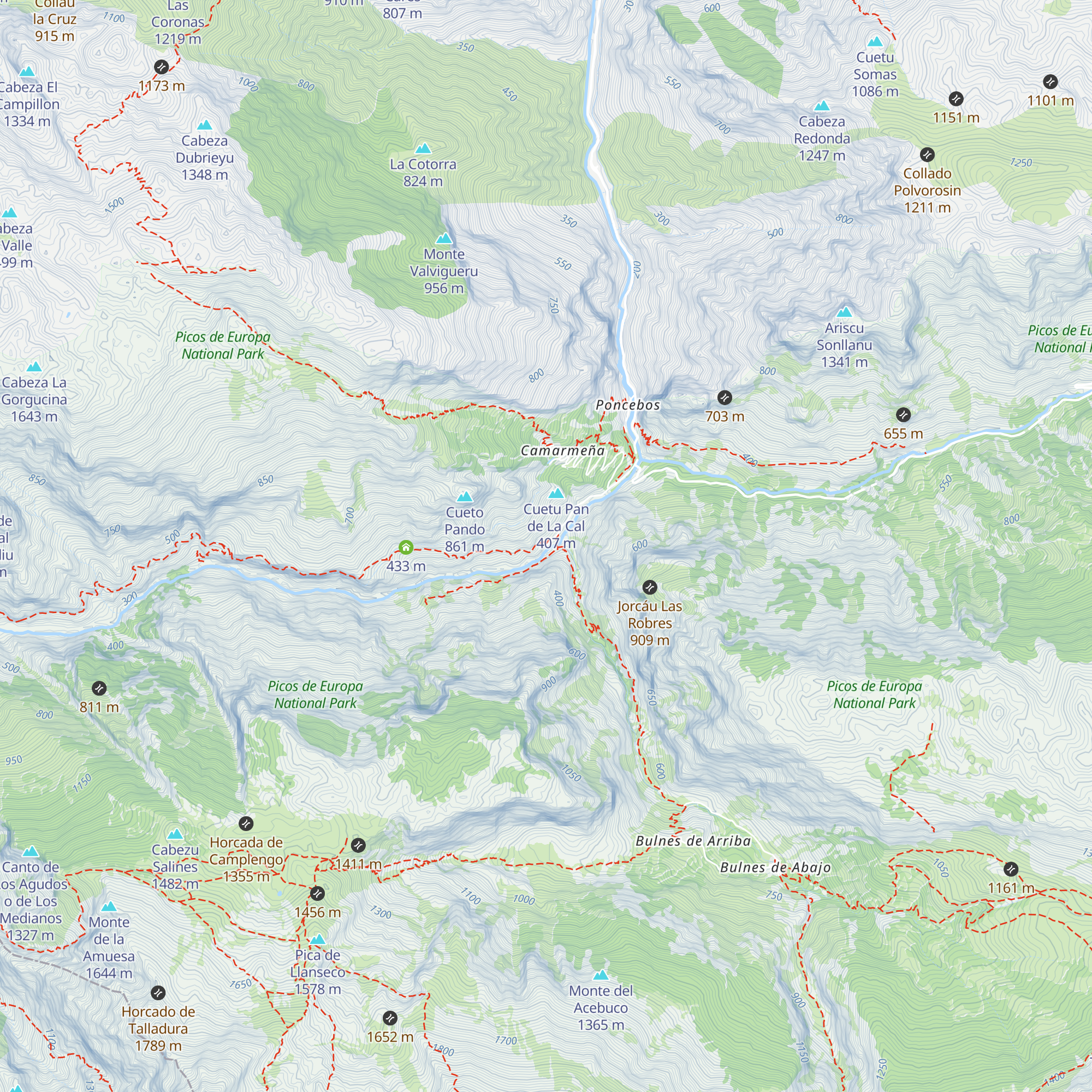Poncebos – Ruta del Cares map