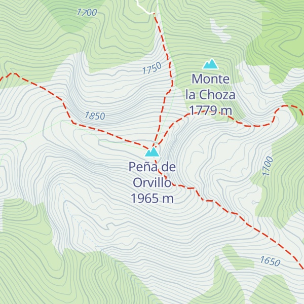 Map of Peña de Orvillo