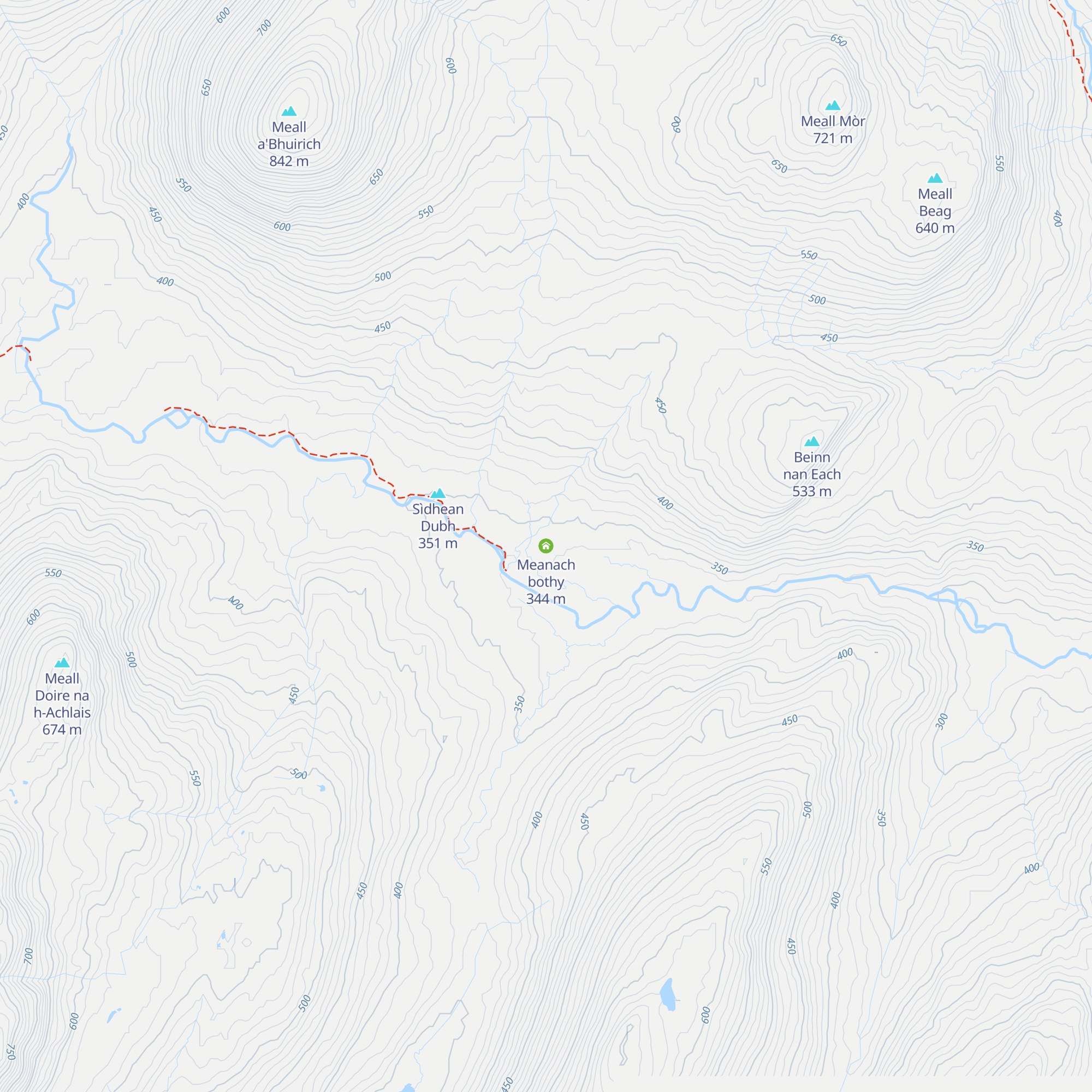 Meanach bothy map