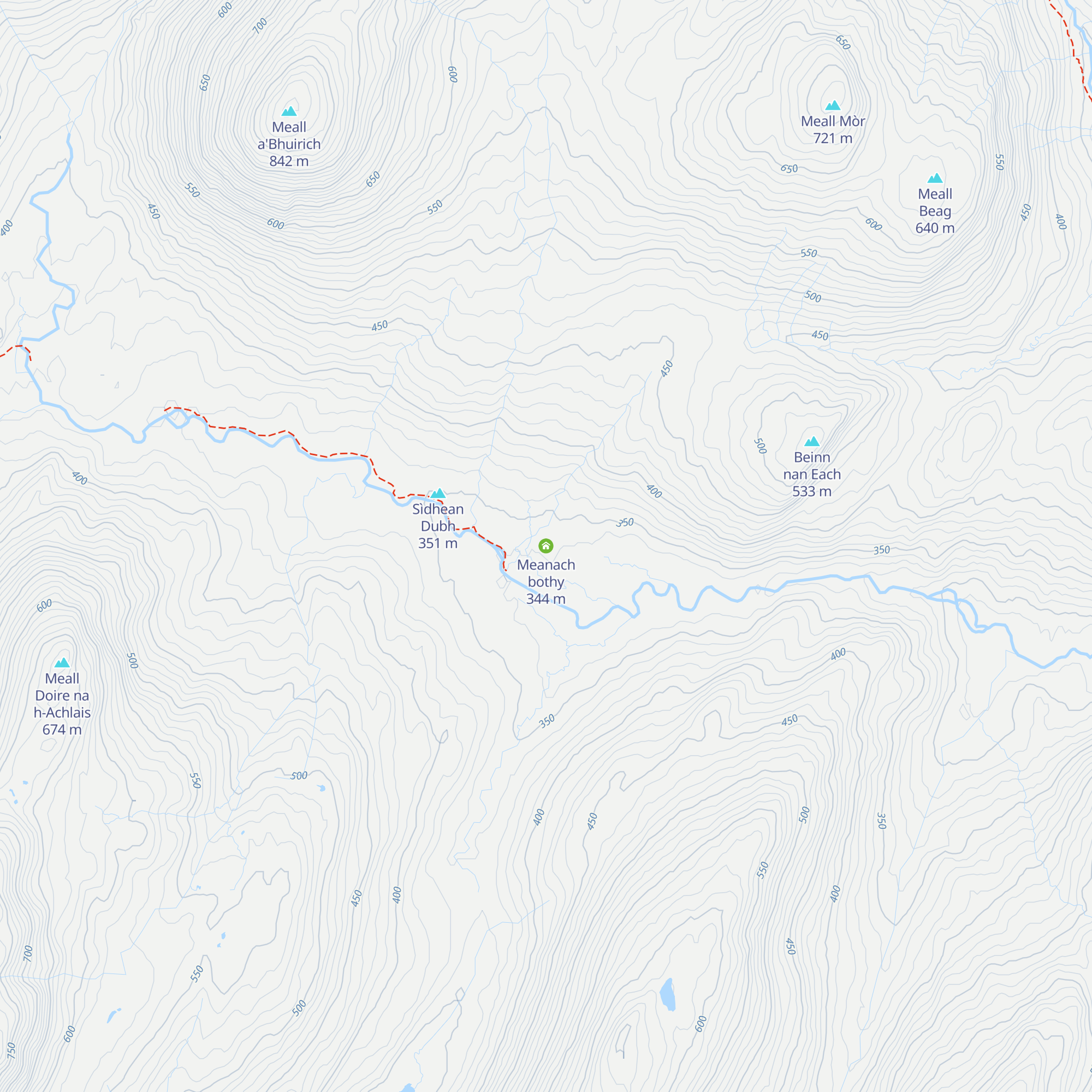 Meanach bothy map