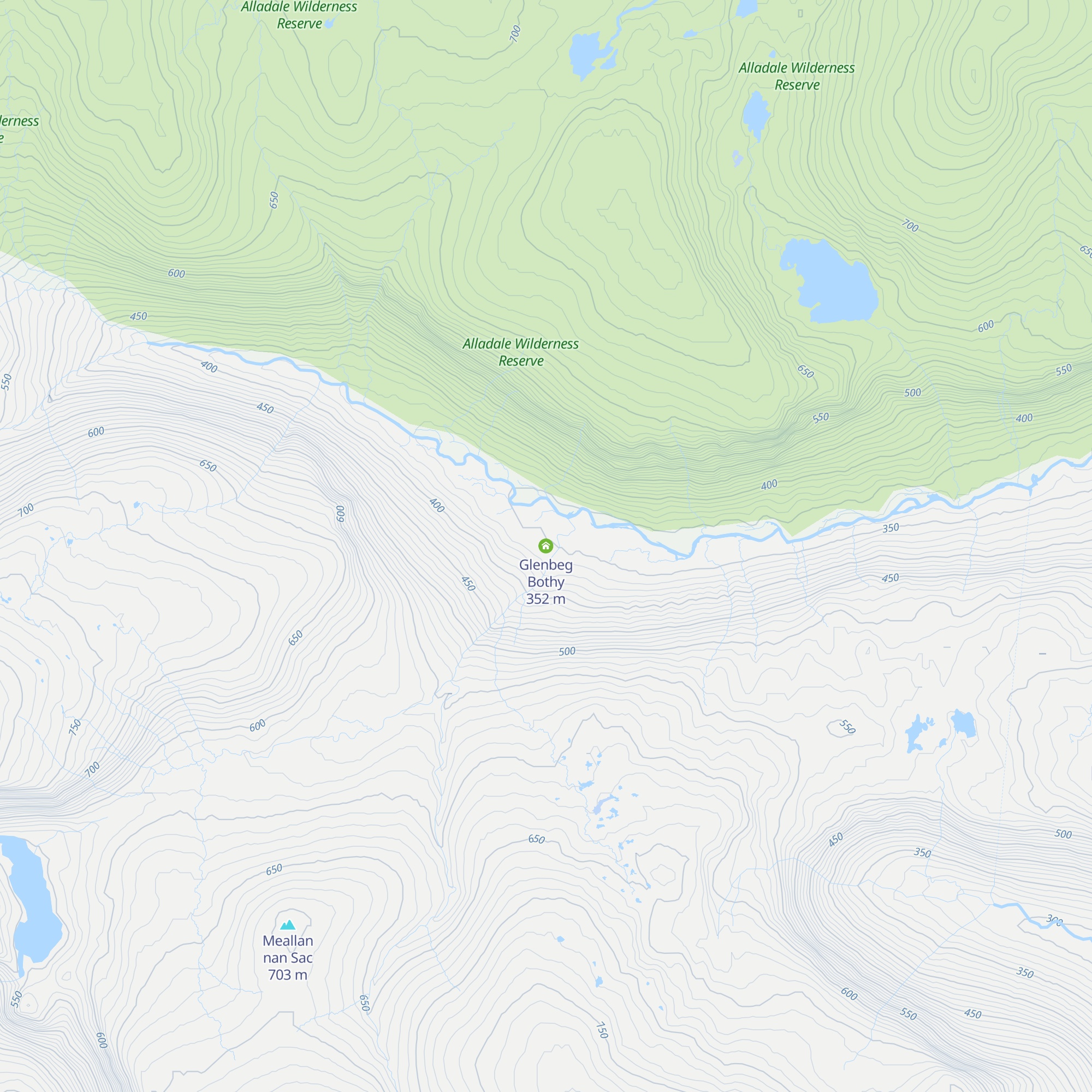 Glenbeg Bothy map
