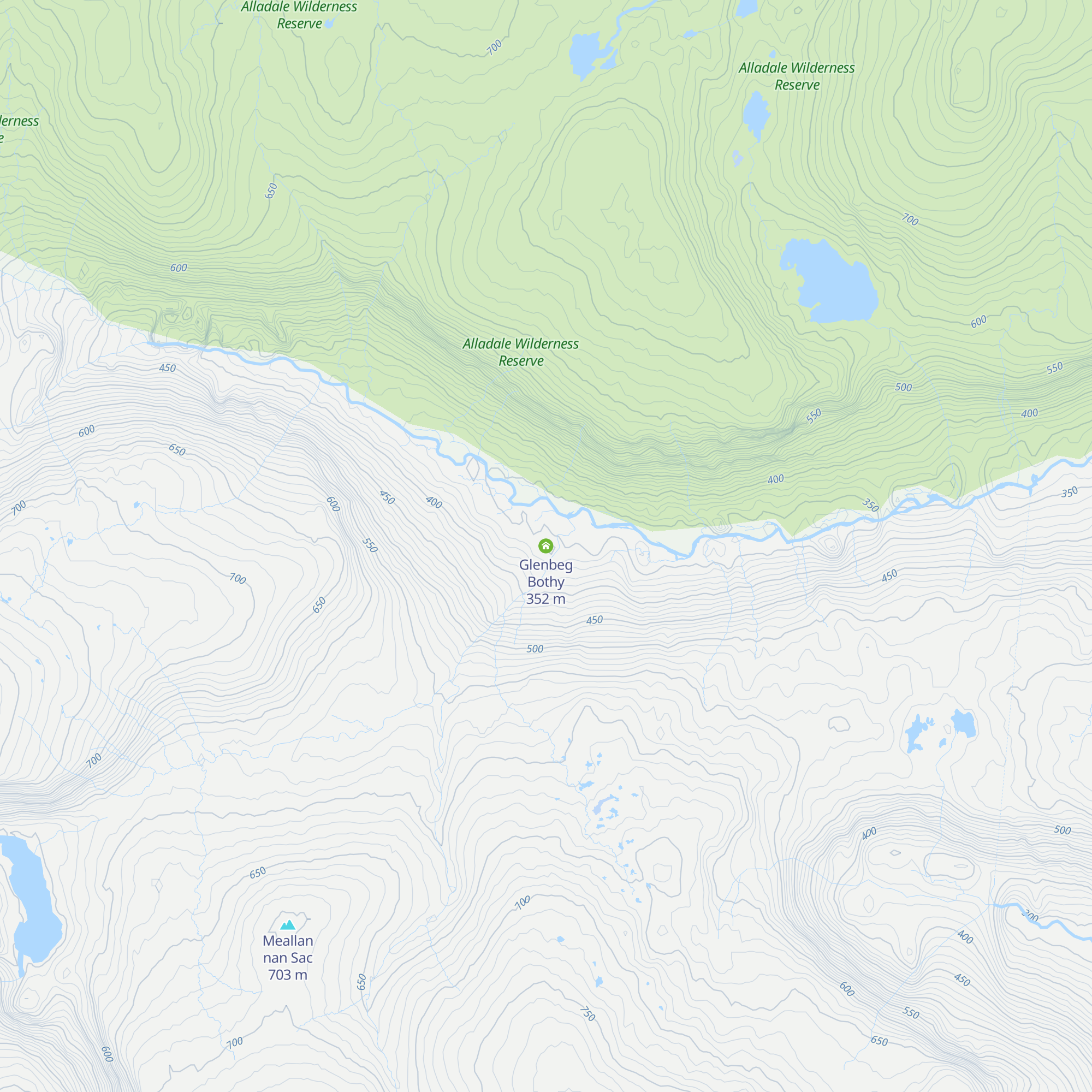 Glenbeg Bothy map