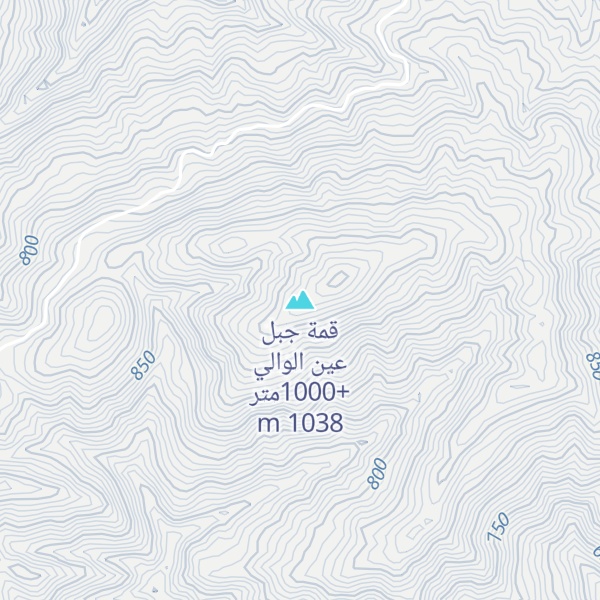 Map of قمة جبل عين الوالي +1000متر