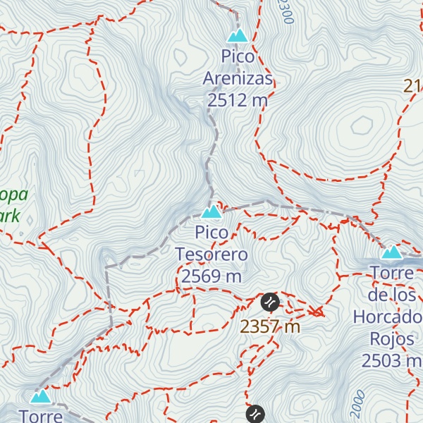 Map of Pico Tesorero