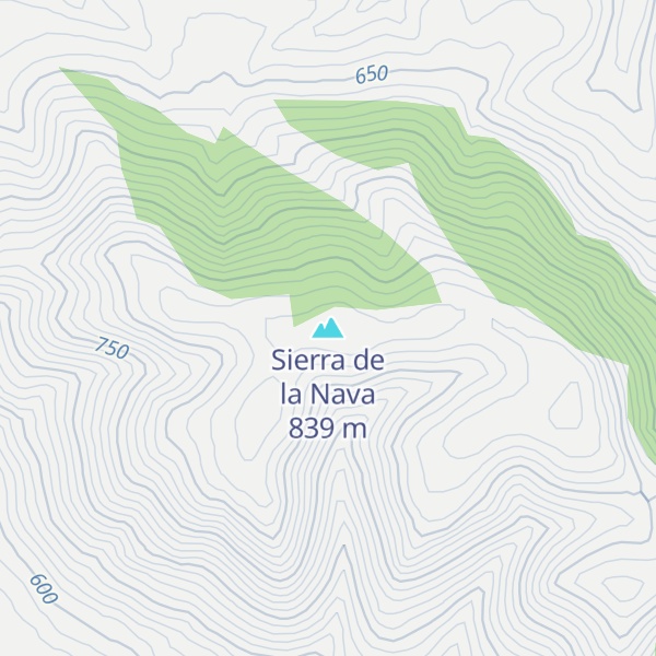 Map of Sierra de la Nava