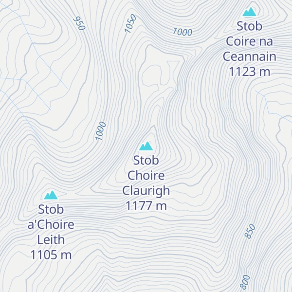 Map of Stob Choire Claurigh