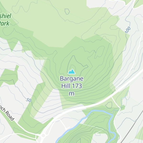 Map of Bargane Hill