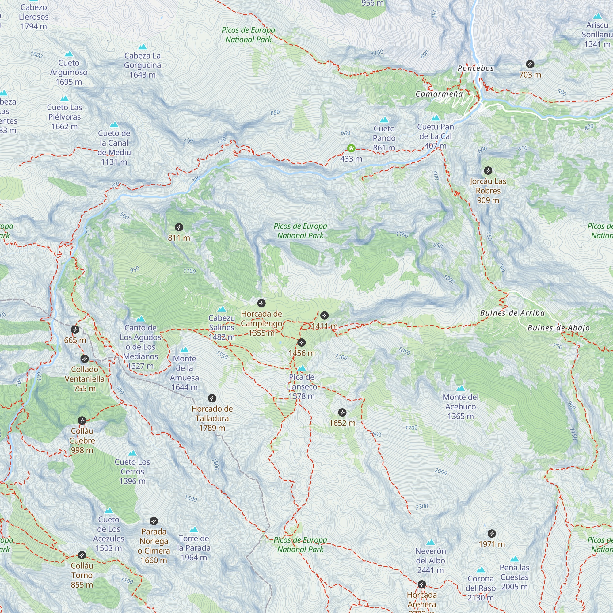 Refugio Cabaña de Amuesa map