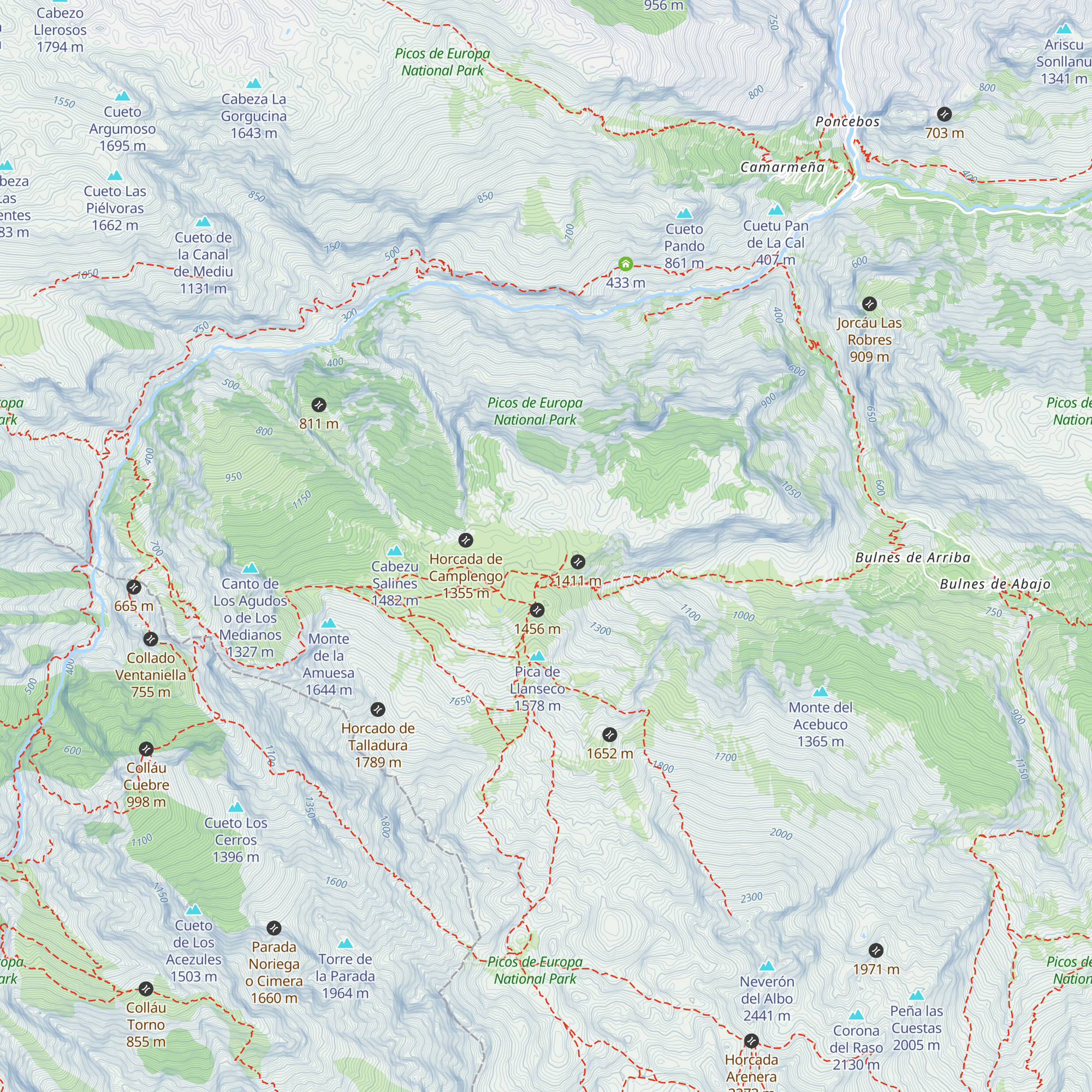Refugio Cabaña de Amuesa map