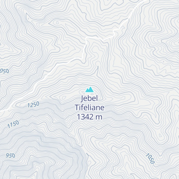 Map of Jebel Tifeliane