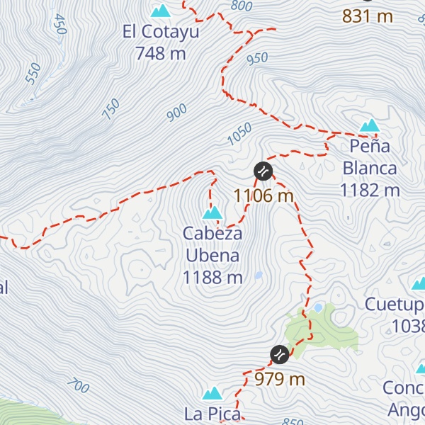 Map of Cabeza Ubena