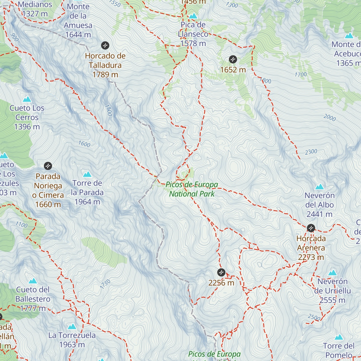 Refugio Jou de los Cabrones map
