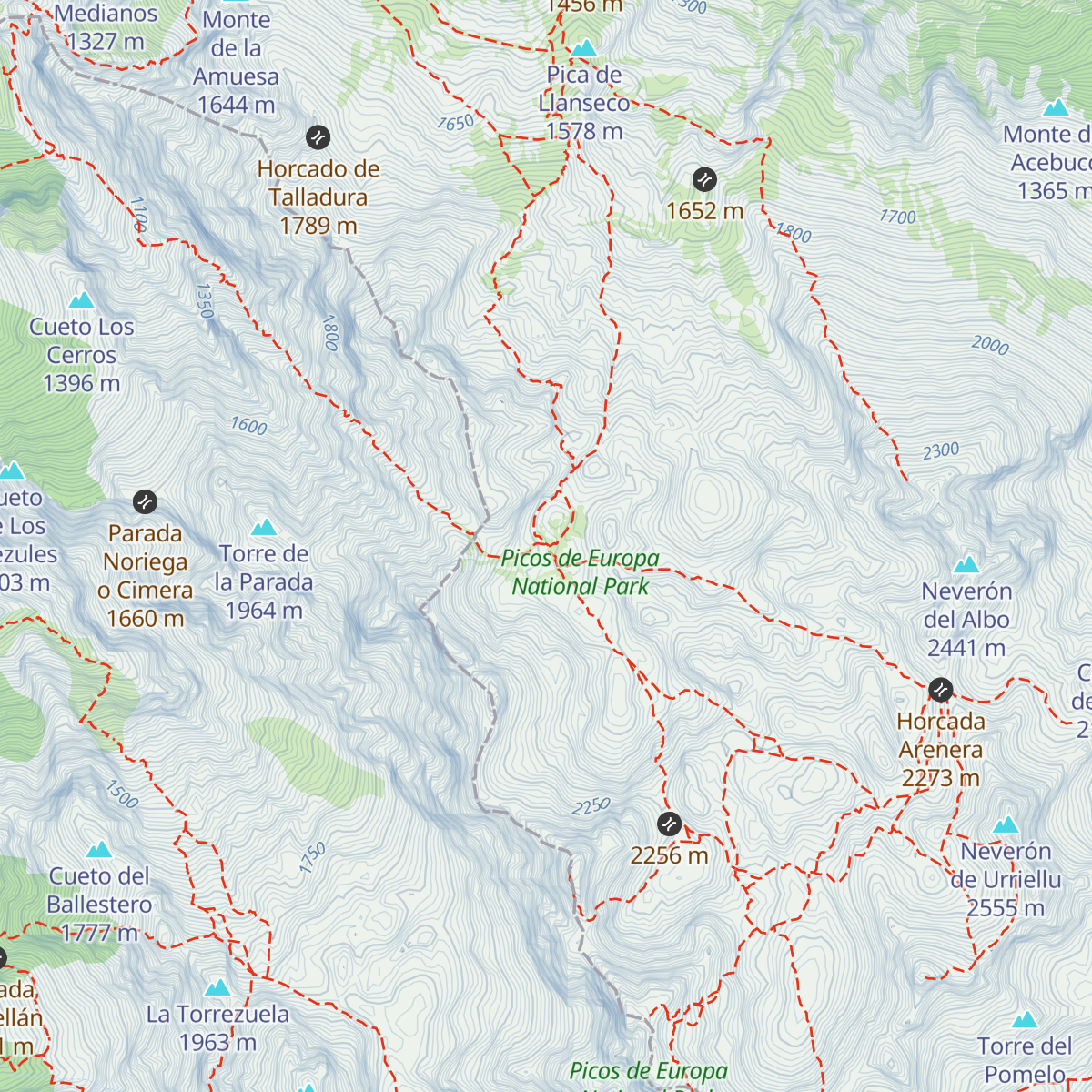 Refugio Jou de los Cabrones map
