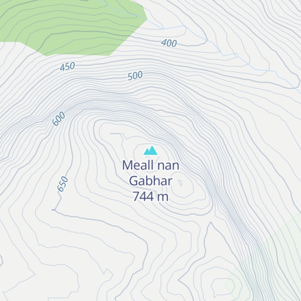 Map of Meall nan Gabhar