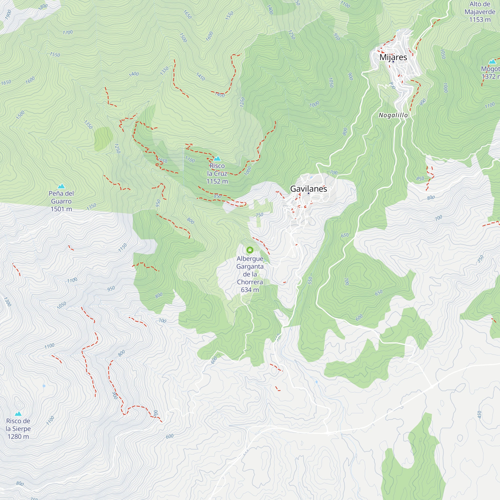 Albergue Garganta de la Chorrera map