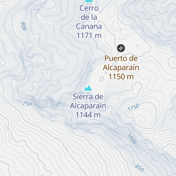 Map of Sierra de Alcaparaín