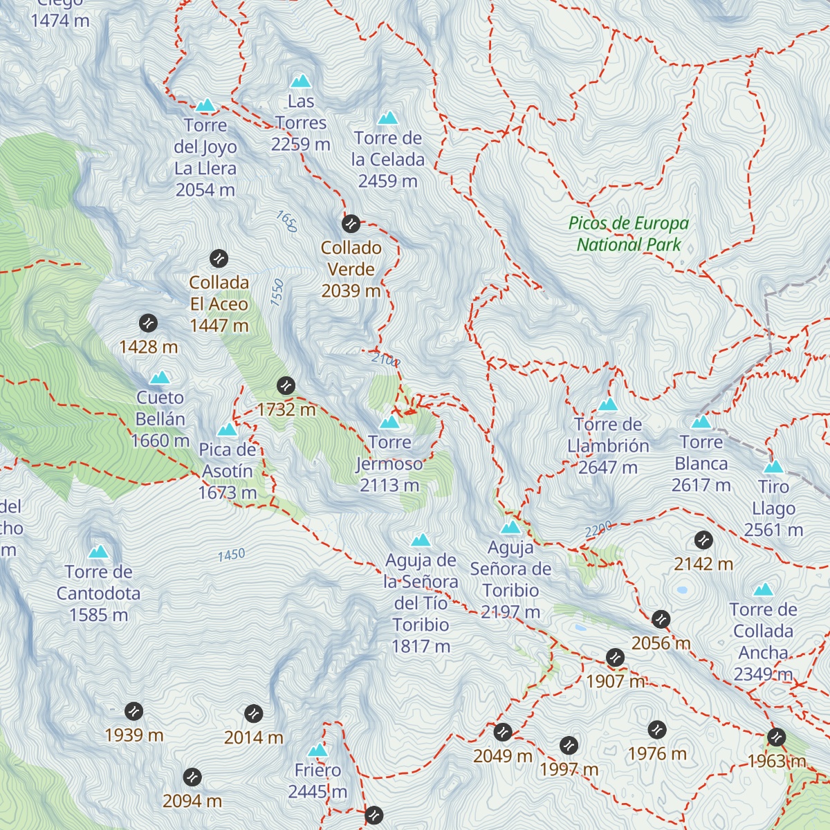 Refugio Collado Jermoso map