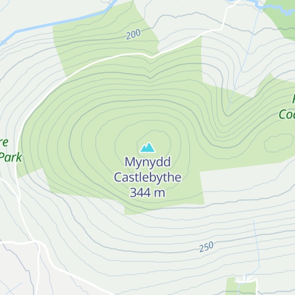 Map of Mynydd Castlebythe