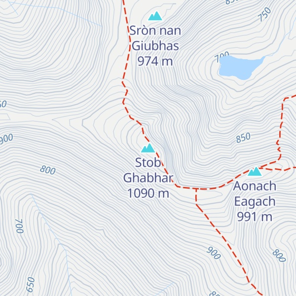 Map of Stob Ghabhar
