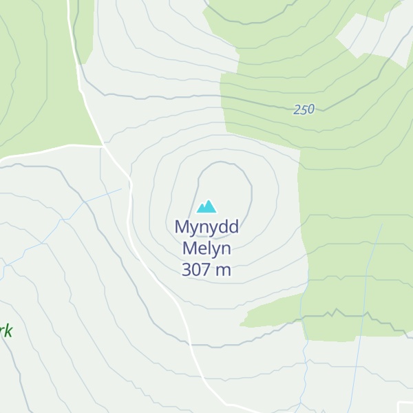 Map of Mynydd Melyn